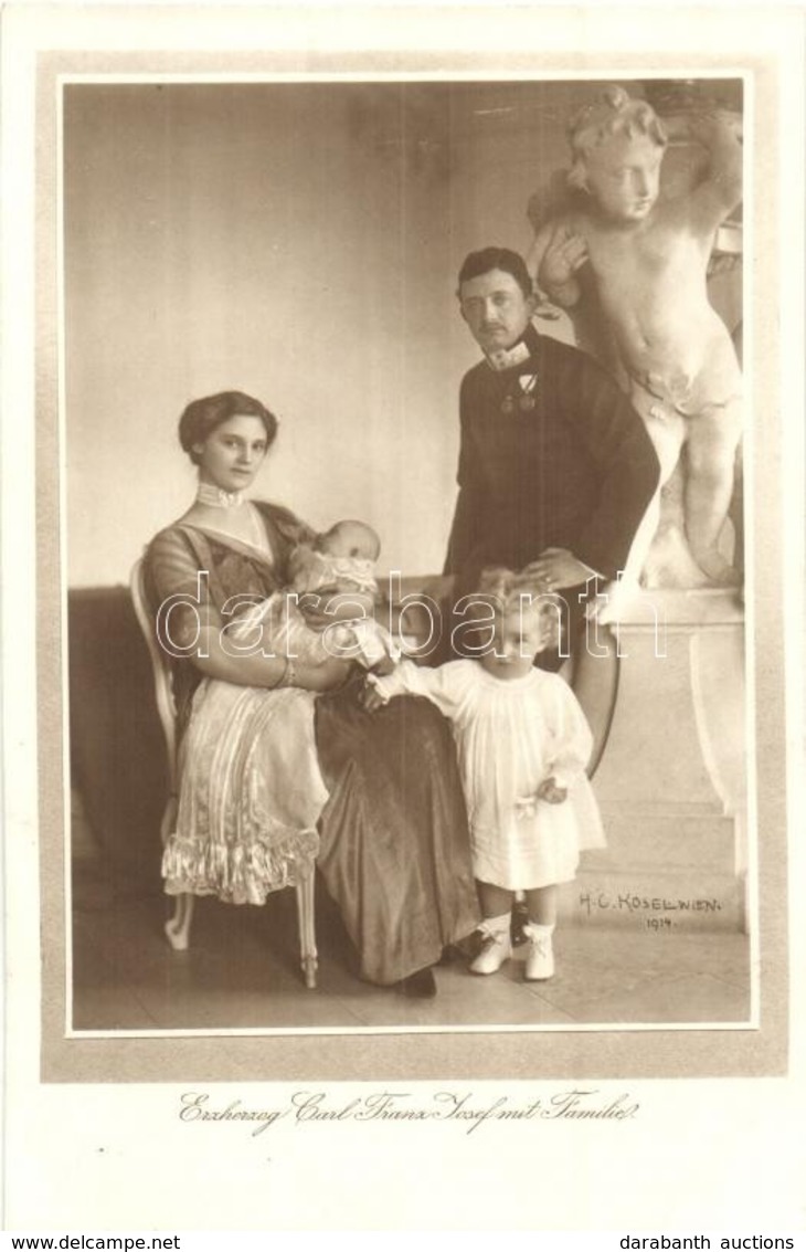 ** T1/T2 Erzherzog Karl Franz Josef Mit Familie / Charles IV And Zita With Their Children. H.C. Kosel - Unclassified