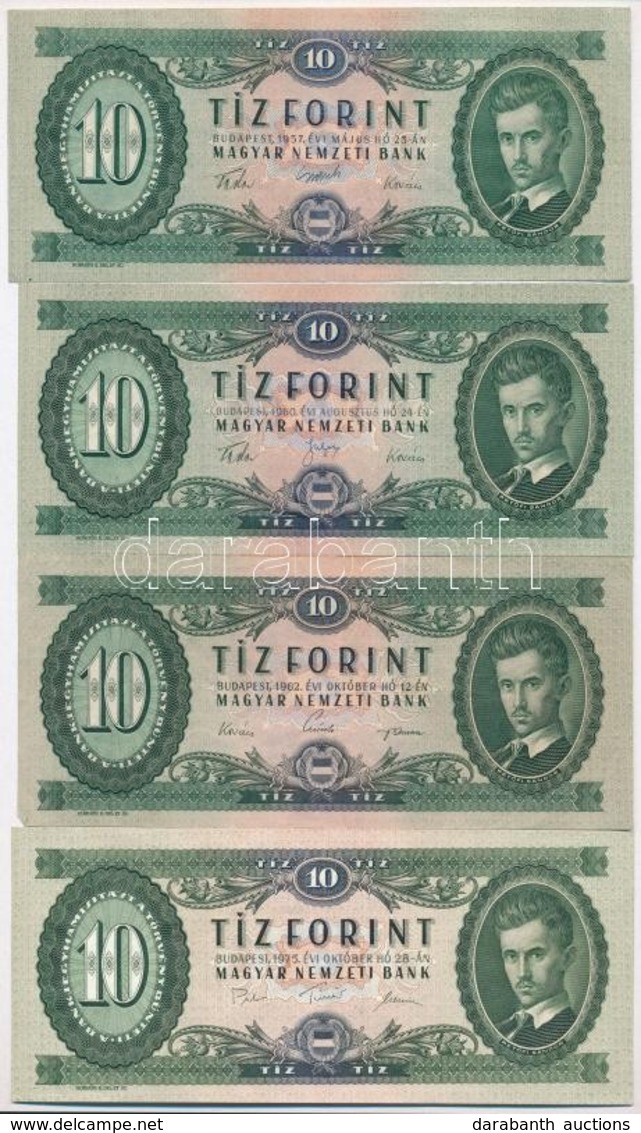 1957-1975. 10Ft (4xklf) T:II,III Szép Papír - Unclassified