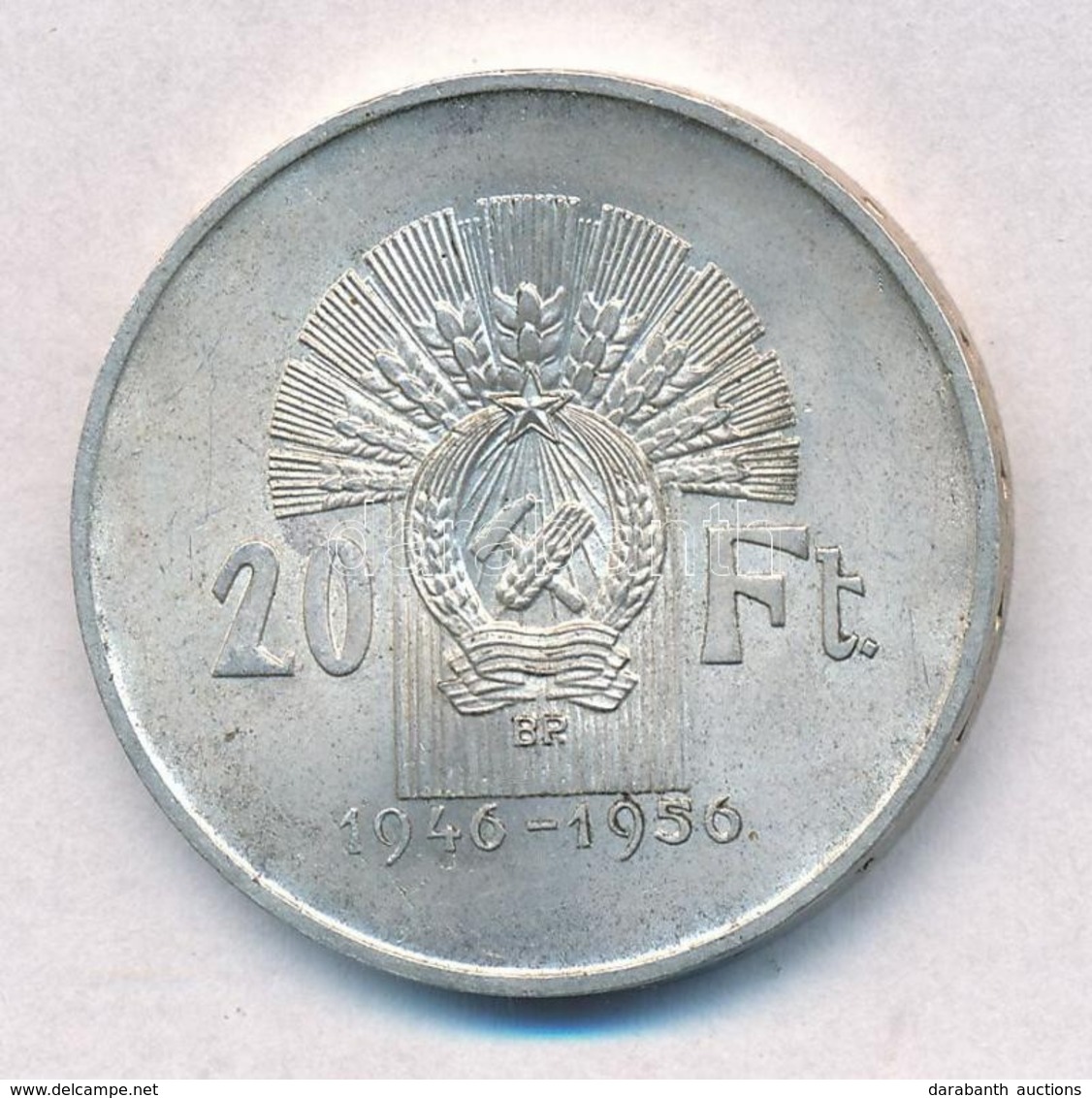 1956. 20Ft Ag 'Tízéves A Forint' T:2 - Unclassified