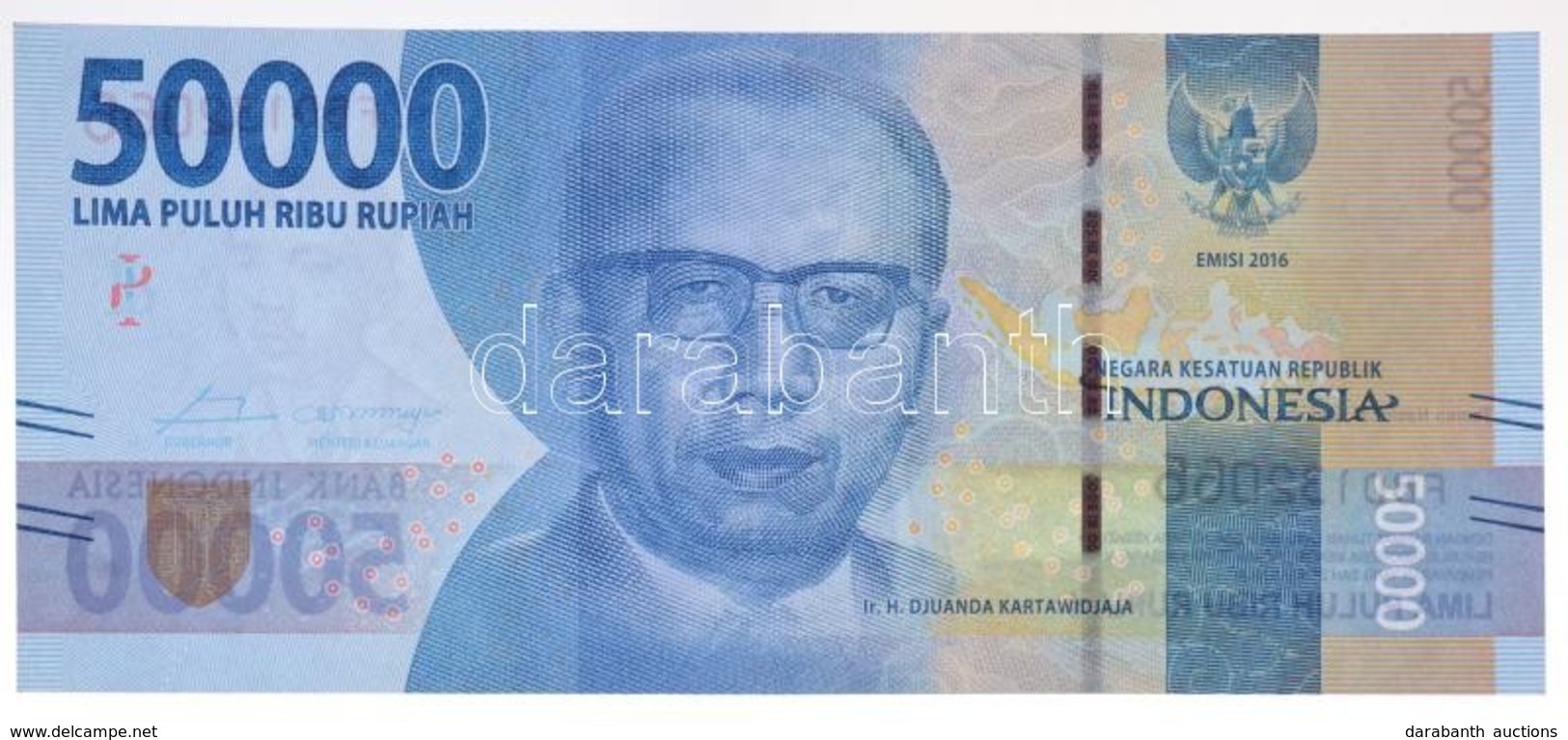 Indonézia 2016. 50.000R T:II,II- Szép Papír
Indonesia 2016. 50.000 Rupiah C:XF,VF Nice Paper - Unclassified