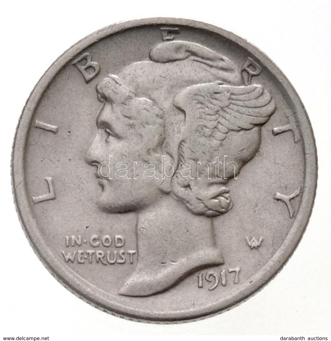 Amerikai Egyesült Államok 1917. 1D Ag 'Mercury' T:2 Kis Ph.
USA 1917. Dime Ag 'Mercury' C:XF Small Edge Error - Ohne Zuordnung