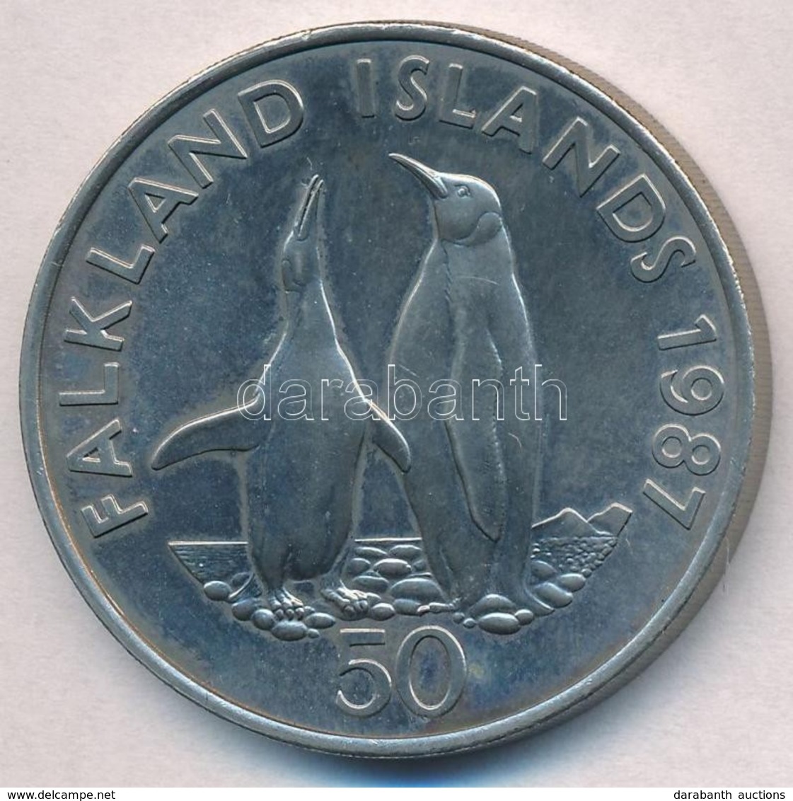 Falkland-szigetek 1987. 50p Cu-Ni 'Királypingvinek' T:1,1-
Falkland Islands 1987. 50 Pence Cu-Ni 'King Pengiuns' C:UNC,A - Unclassified