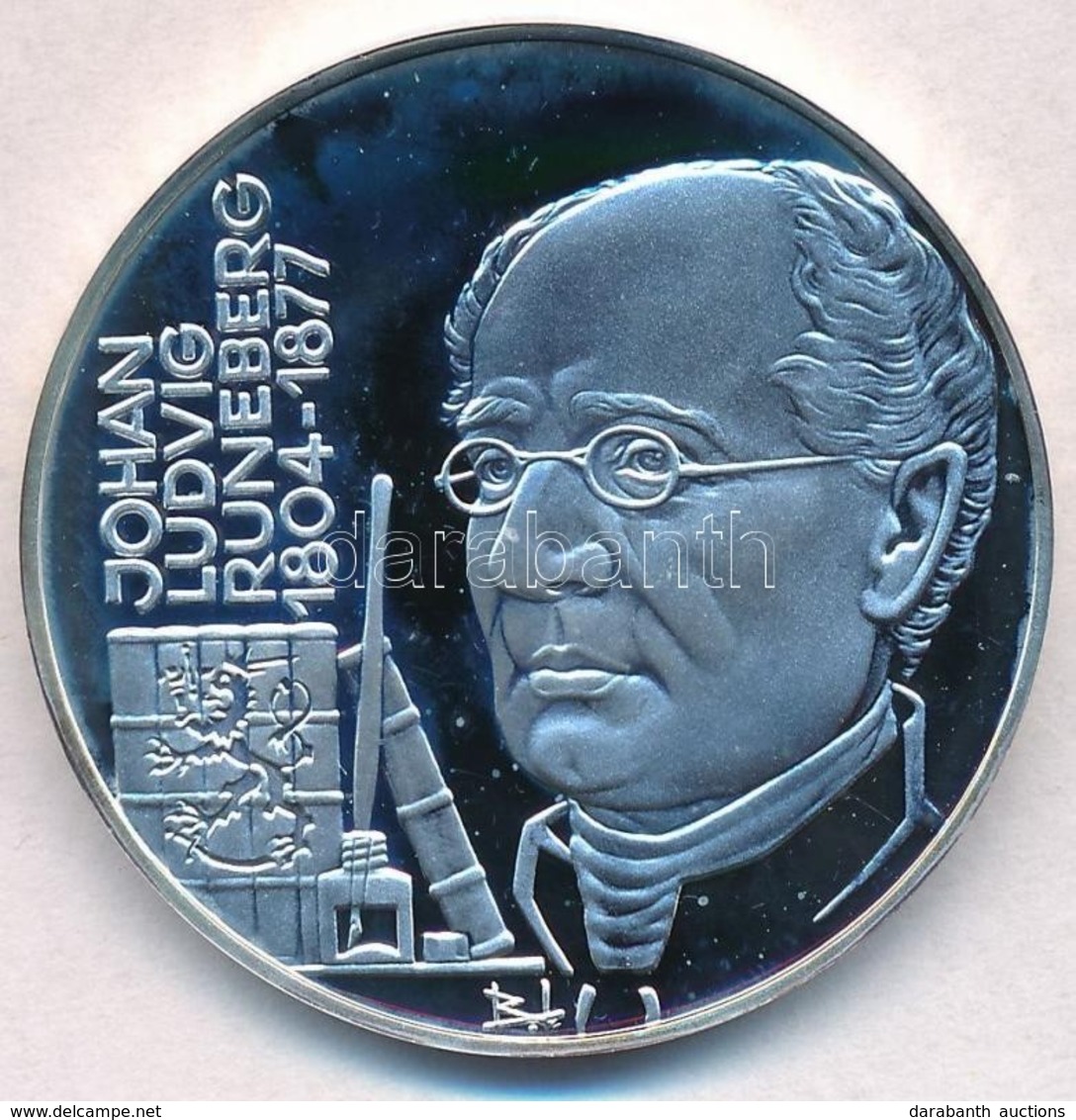 Finnország 1995. 20ECU Ag 'Johan Ludvig Runeberg' T:PP Fo.
Finland 1995. 20 ECU Ag 'Johan Ludvig Runeberg' C:PP Spotted - Unclassified