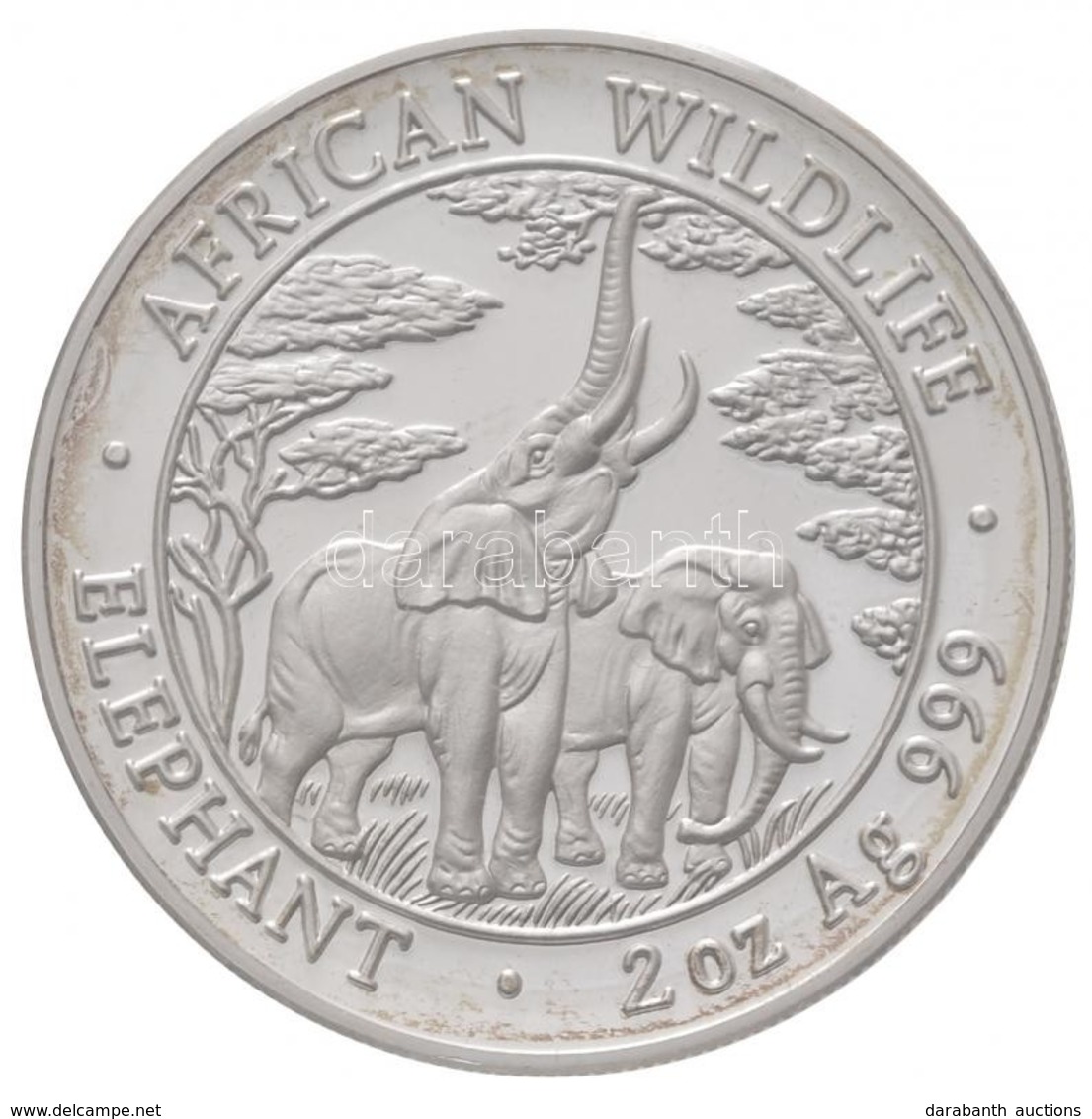 Zambia 2003. 1000K Ag 'Elefánt' + 2000K Ag 'Elefánt' + 5000K Ag 'Elefánt' + 10.000K Ag 'Elefánt' összesen 116,23g Súlyba - Non Classificati