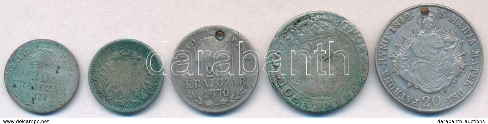 5db-os Vegyes Magyar és Külföldi Rossz Tartású Ezüstpénz Tétel T:2-,3,3- Ly.
5pcs Of Various Silver Coins In Bad Conditi - Non Classificati