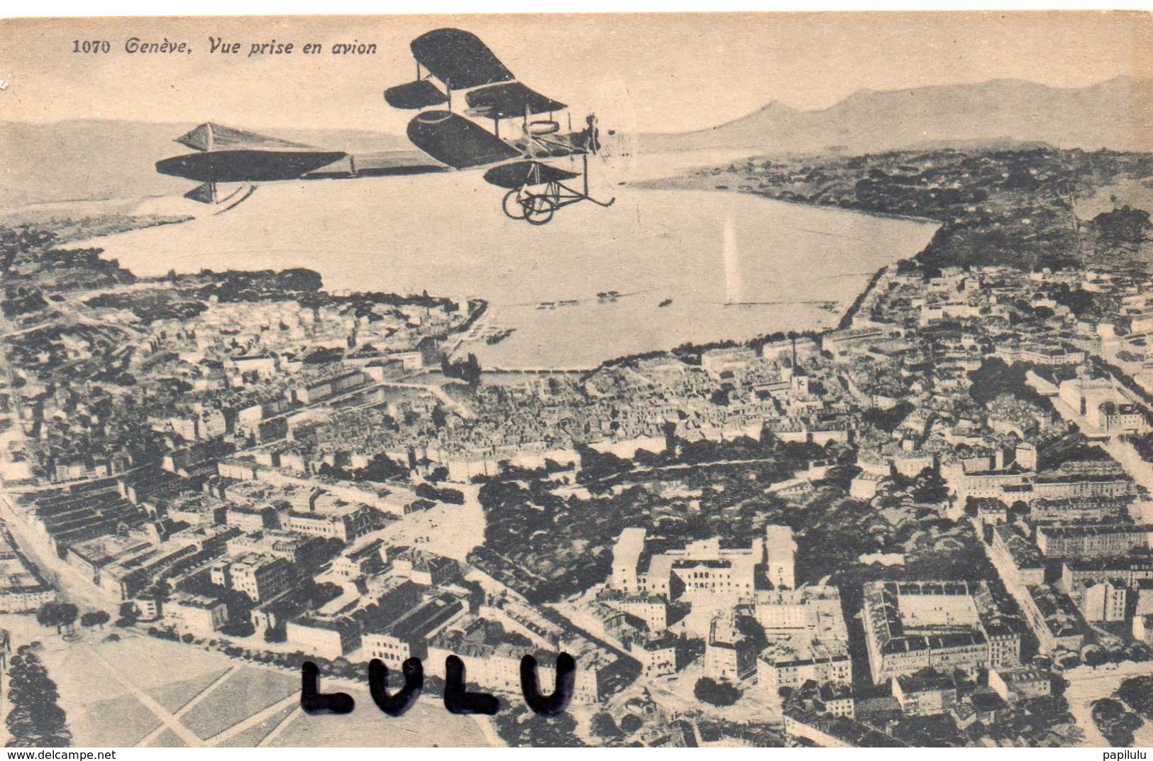 SUISSE : édit. G Jaeger N° 1070 : Genève Vue Prise En Avion - Genève