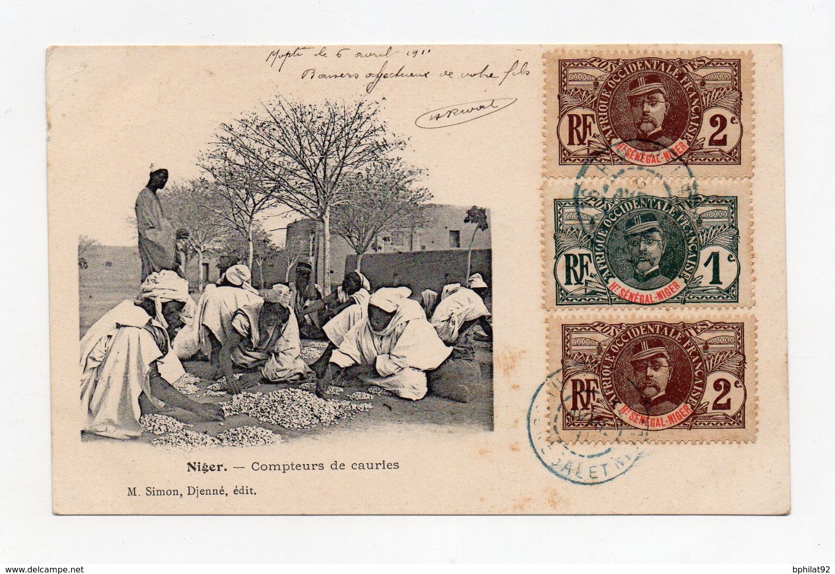 !!! PRIX FIXE : HAUT SENEGAL & NIGER, CPA DE ZINDER DE 1911 POUR LA FRANCE - Covers & Documents