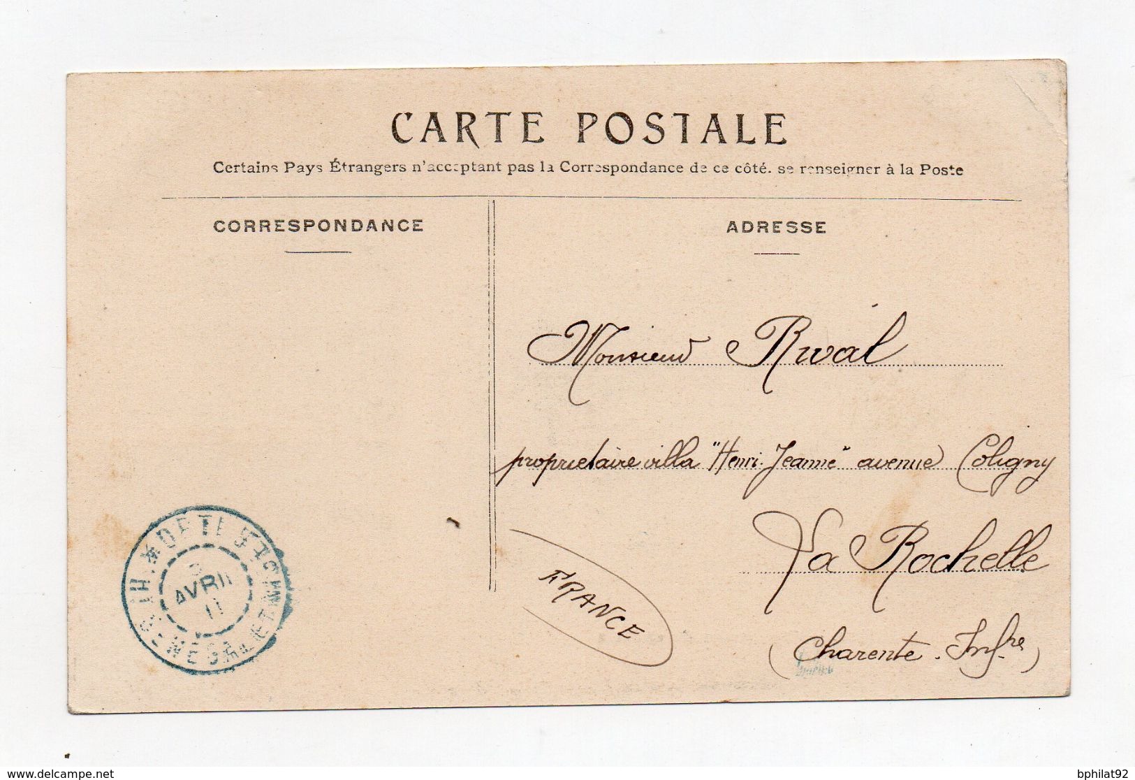 !!! PRIX FIXE : HAUT SENEGAL & NIGER, CPA DE ZINDER DE 1911 POUR LA FRANCE - Briefe U. Dokumente