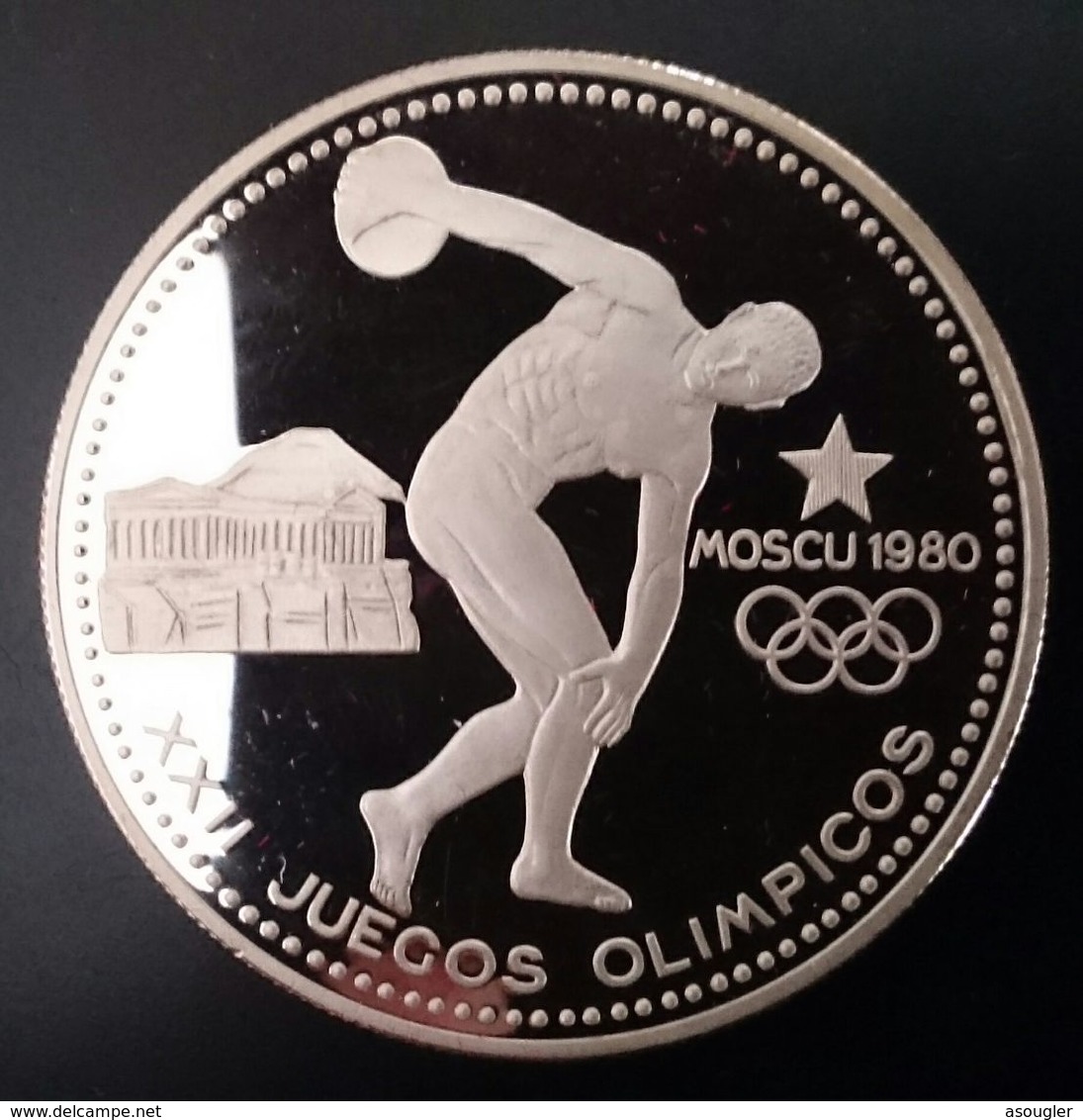 Equatorial Guinea 2000 EKUELE ND 1979 SILVER PROOF "XXII Olympics 1980" Free Shipping Via Registered Air Mail - Guinée Equatoriale