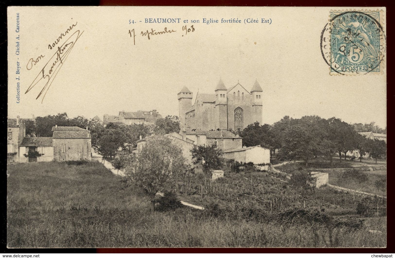 Carte Précurseur - Beaumont Et Son Eglise Fortifiée - Côté Est - Autres & Non Classés