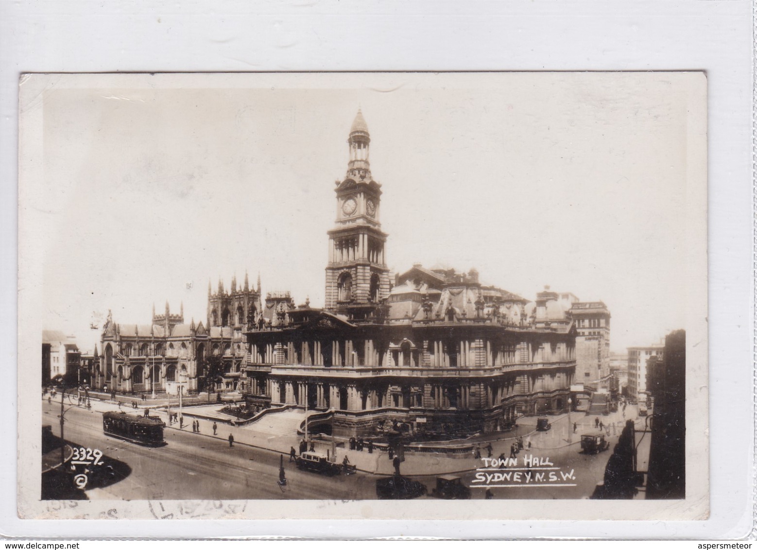 TOWN HALL. SYDNEY. NSW. CIRCULEE AUSTRALIA TO BUENOS AIRES-RARE-TBE-BLEUP - Sydney