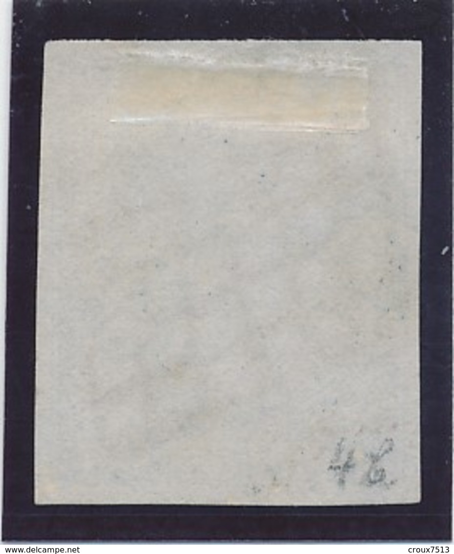 25 C Bleu Foncé N° 4 Obl Grille Noire TB. - 1849-1850 Cérès