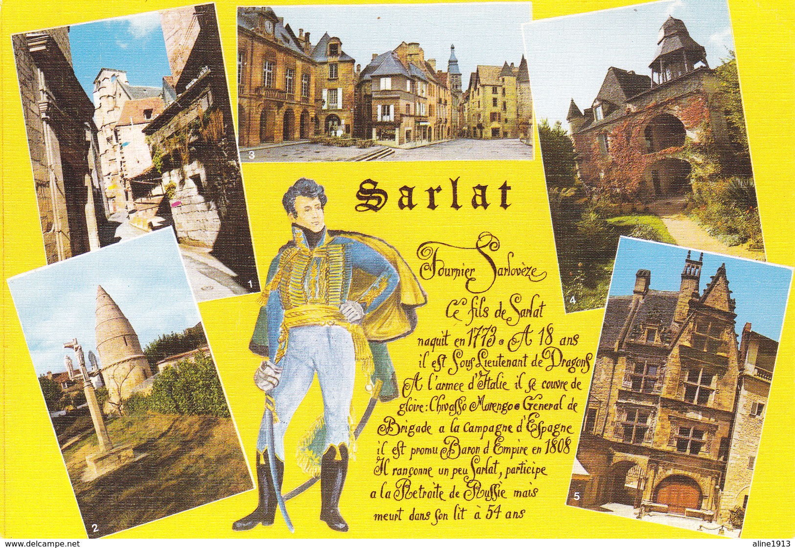 24 SARLAT / MULTIVUES / PETITE BIOGRAPHIE DE FOURNIER SARLOVEZE / PORTRAIT EN PIED - Sarlat La Caneda