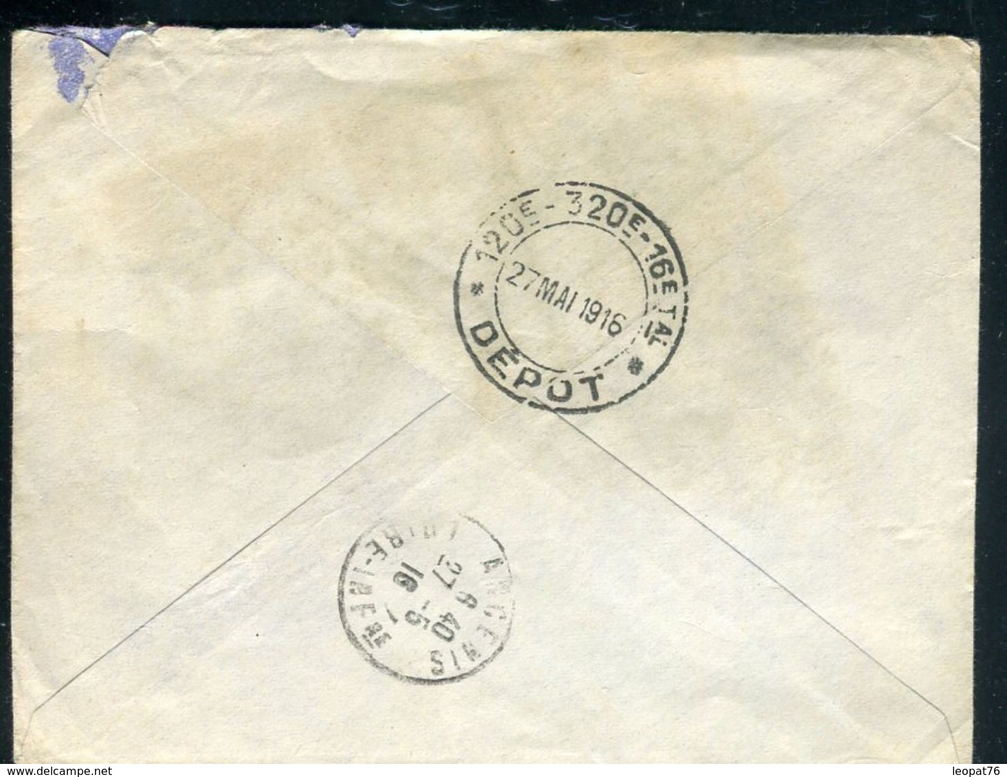 Enveloppe En FM Avec Cachet " Boulangerie De Campagne N°5 " En Rouge Pour Ancenis En 1916 - Ref F193 - Oorlog 1914-18