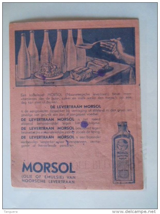 Vloeipapier Buvard Morsol Levertraan Huile De Foie De Morue Form 13,5 X 17 Cm Gebruikt Utilisé - Drogisterij En Apotheek