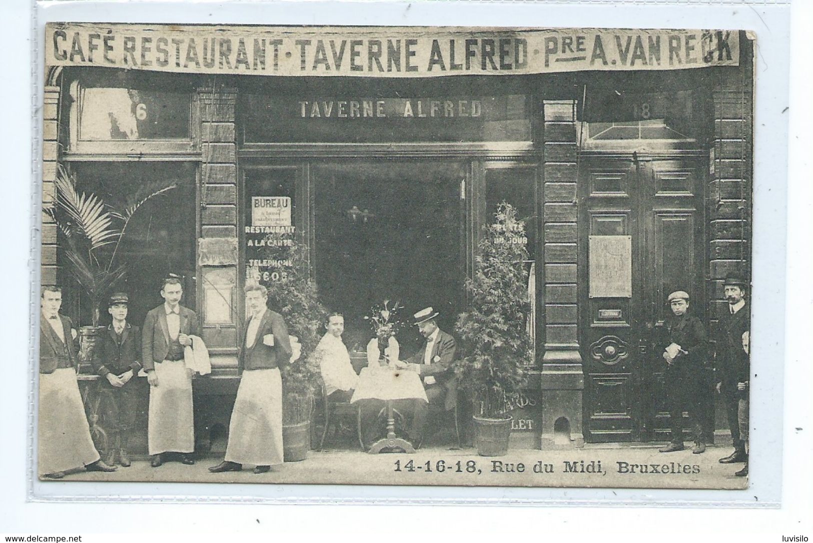 Bruxelles Rue Du Midi Restaurant Taverne Alfred Derrière La Bourse Plats Boursiers ( Top Carte ) - Cafés, Hôtels, Restaurants
