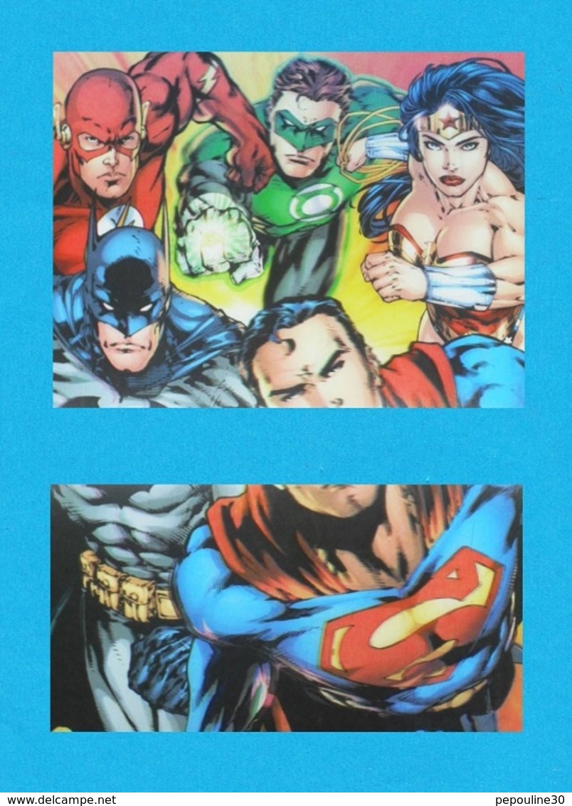 ** DC COMICS ** SUPERMAN / BATMAN ** POSTER RELIEF * 3D * IMAGE ANAGLYPHES ** 47cm X 67cm . (™ & © DC COMICS. (s12)) - Affiches & Posters