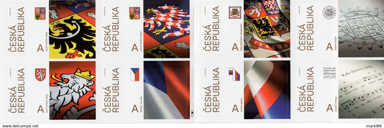 Czech Republic - 2018 - National Symbols - Mint Self-adhesive Stamp Booklet With Hologram - Unused Stamps