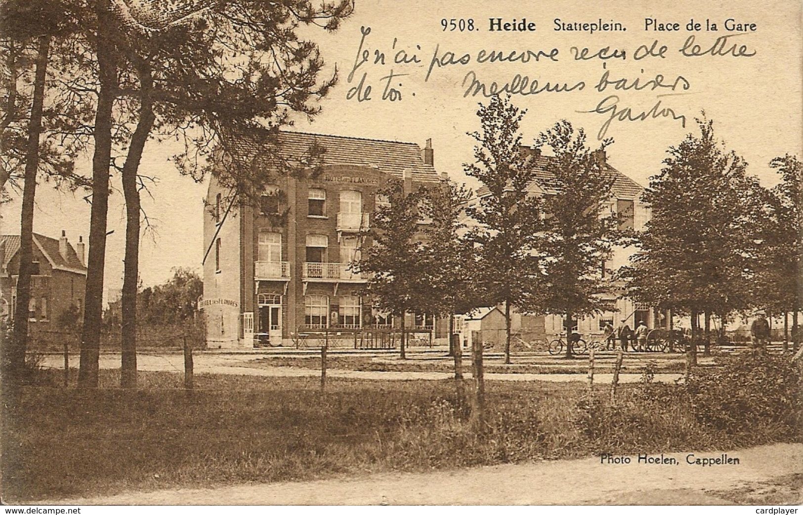 KALMTHOUT - Statieplein Heide - Animatie - Kleine Bouwwerf Op Achterplan - Uitg. Hoelen H 9508 - 1929 - Kalmthout