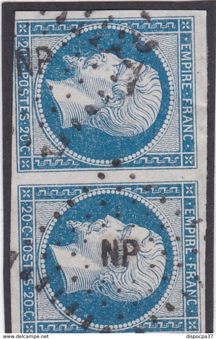 N° 14 A   AMBULANT DE FRANCE " NP "  - REF 1447  + VARIETE - 1853-1860 Napoleon III