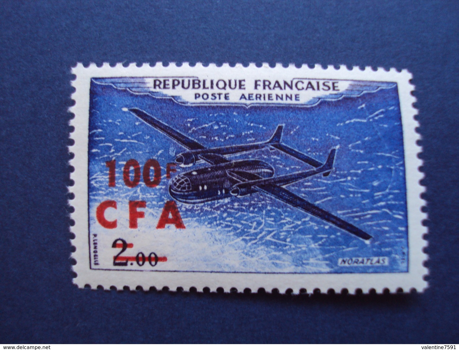 C.F.A. Réunion -PA. N° 58   -  Neuf    - Côte     7.70  Net      2.50 - Luftpost