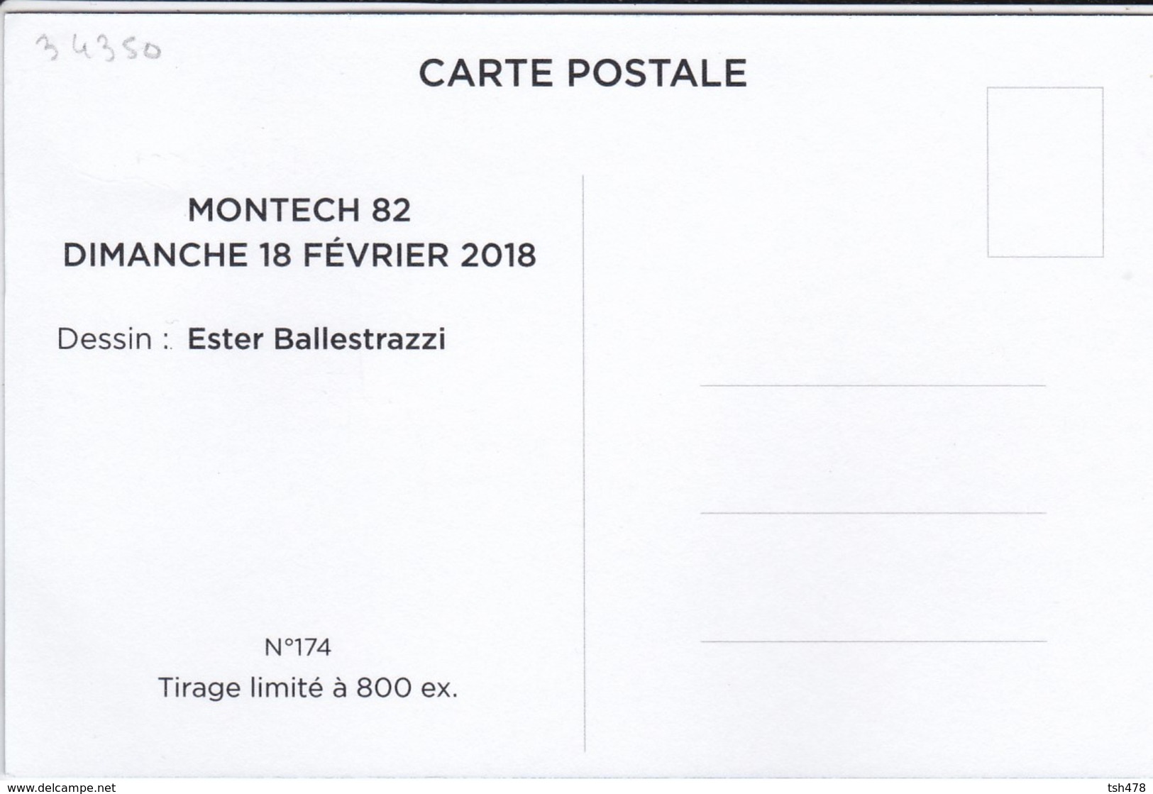 82----MONTECH--24 ème Salon Toutes Collections 2018--illustration  ESTER---voir 2 Scans - Montech