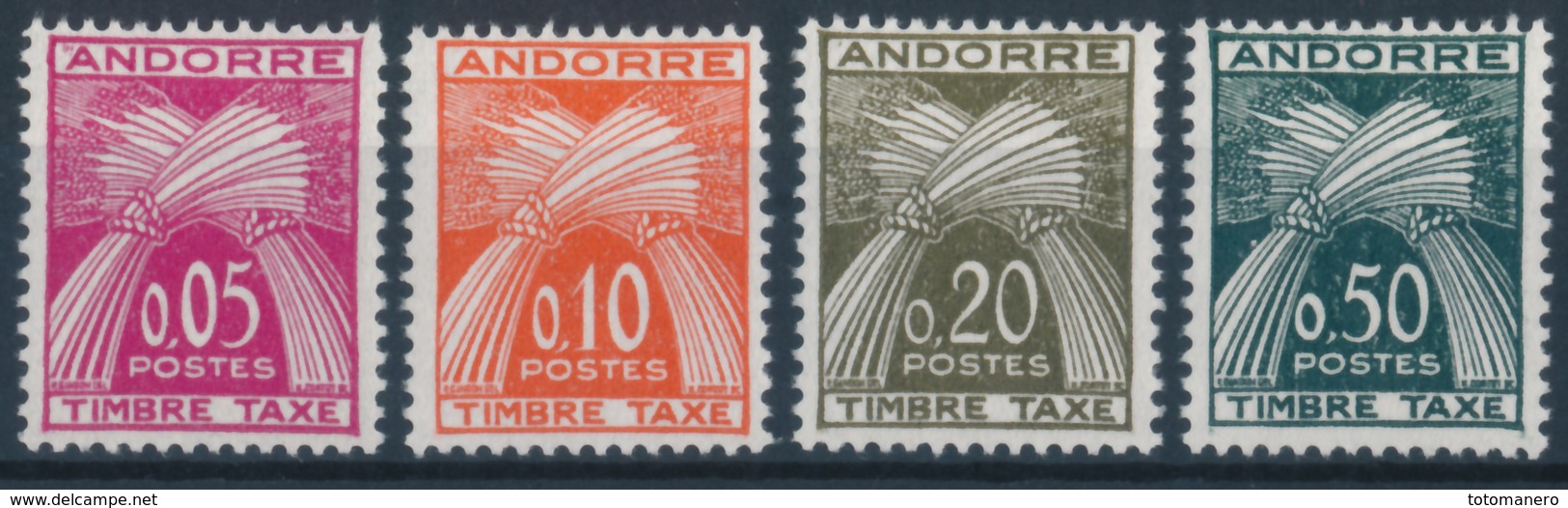 ANDORRA 1961 TAXE - Y&T T42-45 Set Of 4v**MNH - Unused Stamps