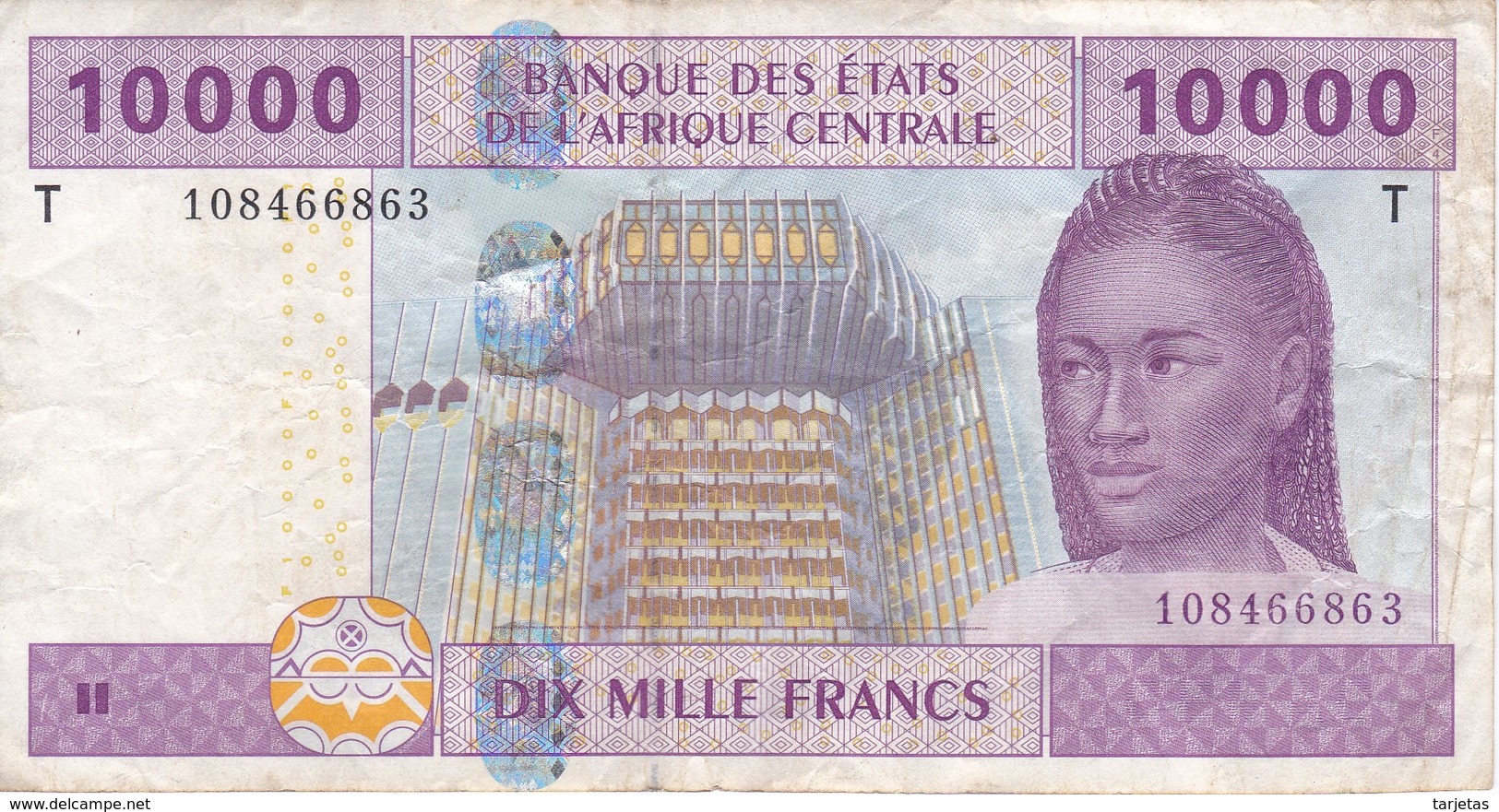 BILLETE DEL TOGO DE 10000 FRANCS DEL AÑO 2002  (BANKNOTE) - Republic Of Congo (Congo-Brazzaville)