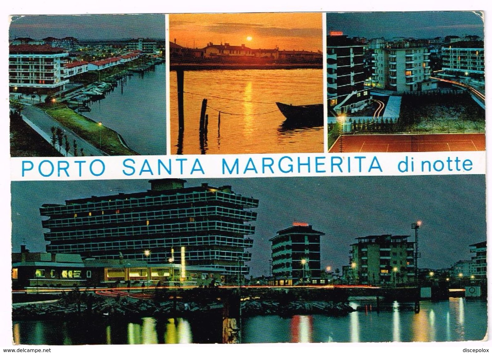 V1971 Caorle (Venezia) - Porto Santa Margherita - Notturno Notte Nuit Night - Panorama Vedute Multipla / Viaggiata 1973 - Altri & Non Classificati