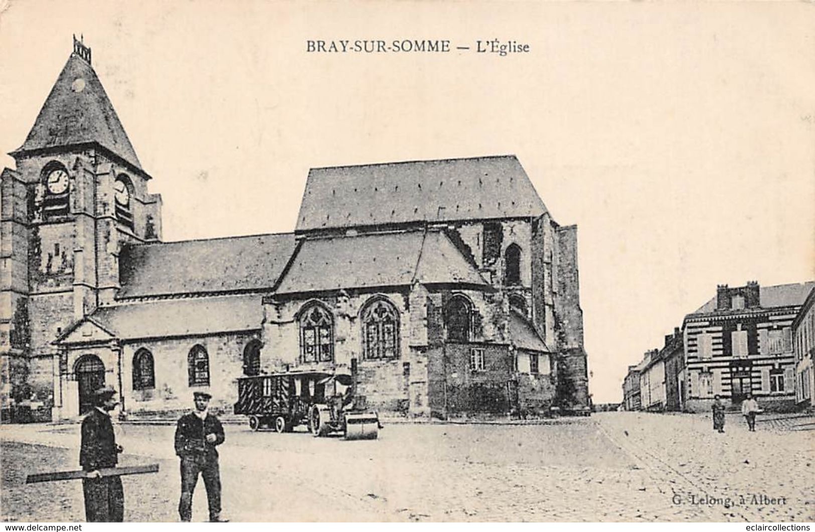 Métier Cantonnier : Bray Sur Somme  80    .  Rouleau Compresseur      (voir Scan) - Otros & Sin Clasificación