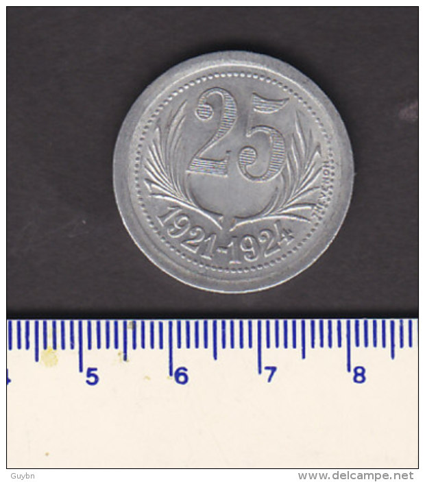 _ Monnaie Necessité Hérault (34) .. 25 C Chambres De Commerce Aluminium 1921-24 - Monétaires / De Nécessité