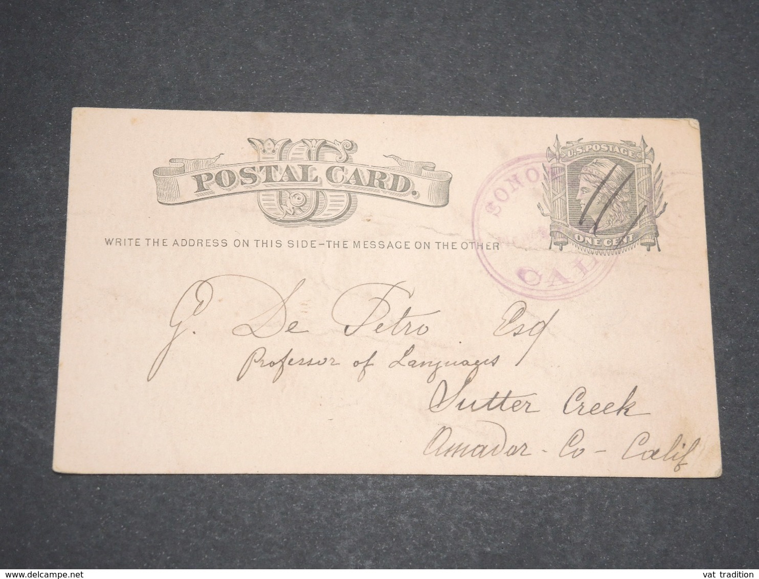 ETATS UNIS - Entier Postal Voyagé Vers Sutter Creek -  L 13618 - 1901-20