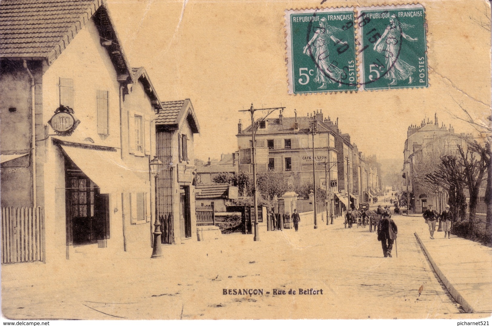 15 CPA de BESANCON (Doubs) - Toilées, vernies. Toutes ont circulées. Bon état. 15 scan. (Bon lot).