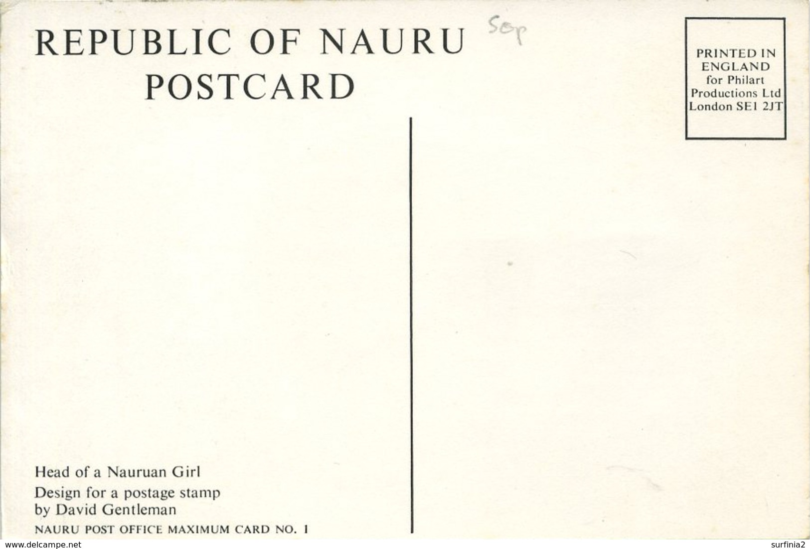 NAURU - HEAD OF A NAURUAN GIRL  P87 - Nauru