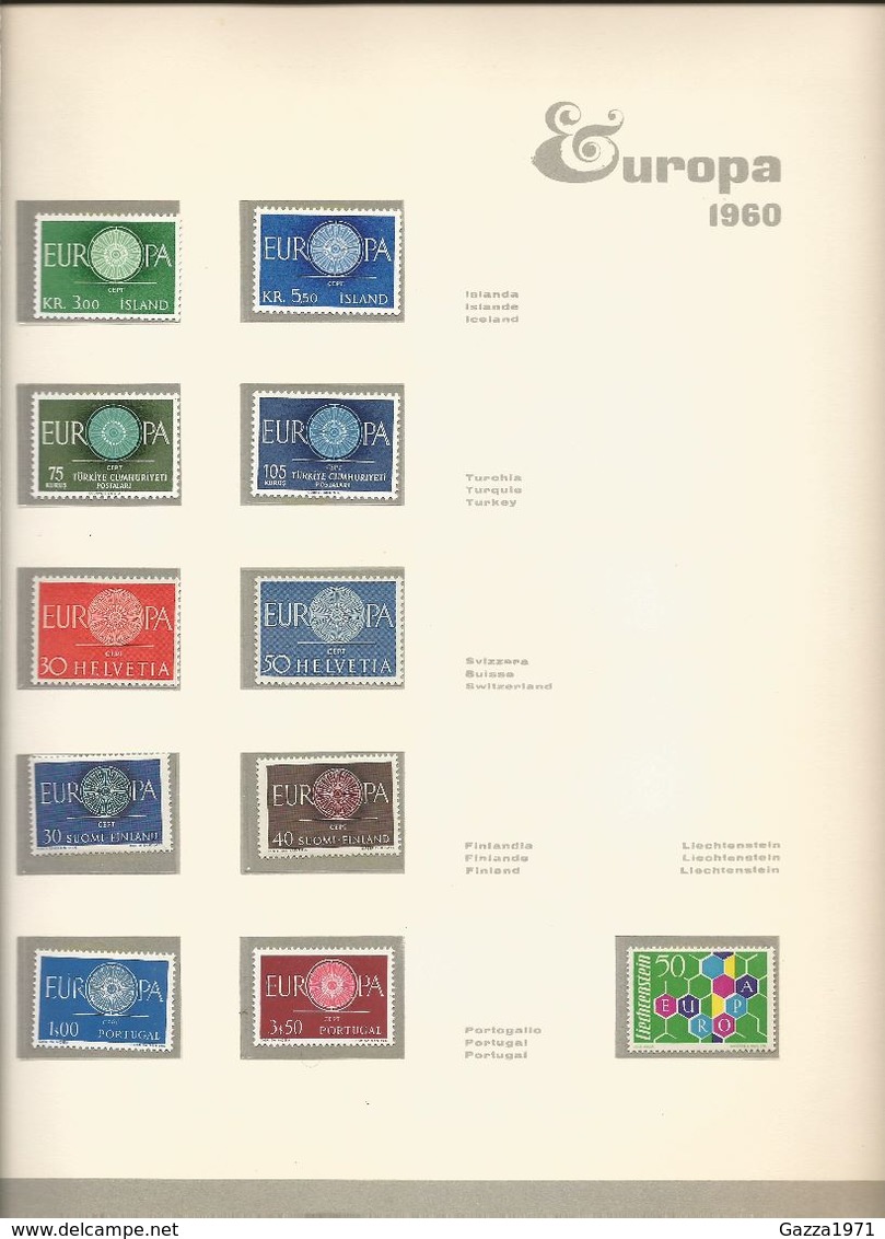 Europa CEPT, Collezione Completa Dal 1956 Al 1973 + Minifogli, Montata In Album: Fogli Bolaffi In Due Raccoglitori. - Sammlungen