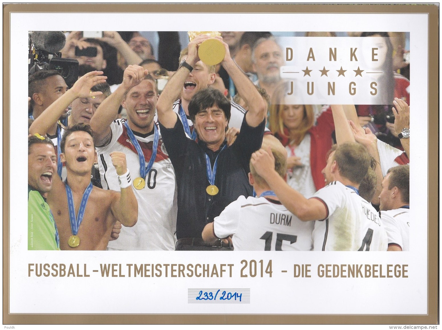 Germany Folder With Two Covers From 2014 World Cup FIFA Brazil - Danke Jungs (LAR7-30) - 2014 – Brasilien