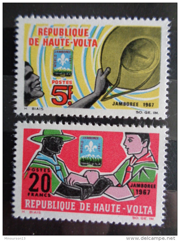 HAUTE VOLTA 1967 Y&amp;T N° 179 &amp; 180 ** - JAMBOREE MONDIAL D'IDAHO - Upper Volta (1958-1984)