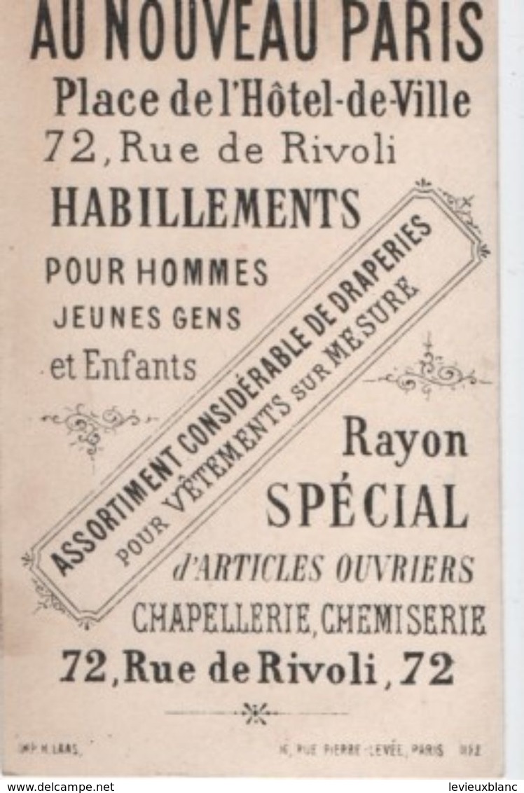 Chromo/Au Nouveau Paris /Habillements/ Sous Louis XIV/Place Hôtel De Ville/Rue De Rivoli/Paris/Laas/ Vers 1880  IMA395 - Altri & Non Classificati