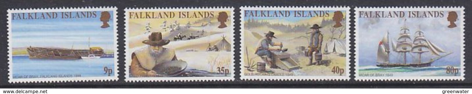 Falkland Islands 1999 Californian Gold Rush 4v ** Mnh (37716A) - Falklandeilanden