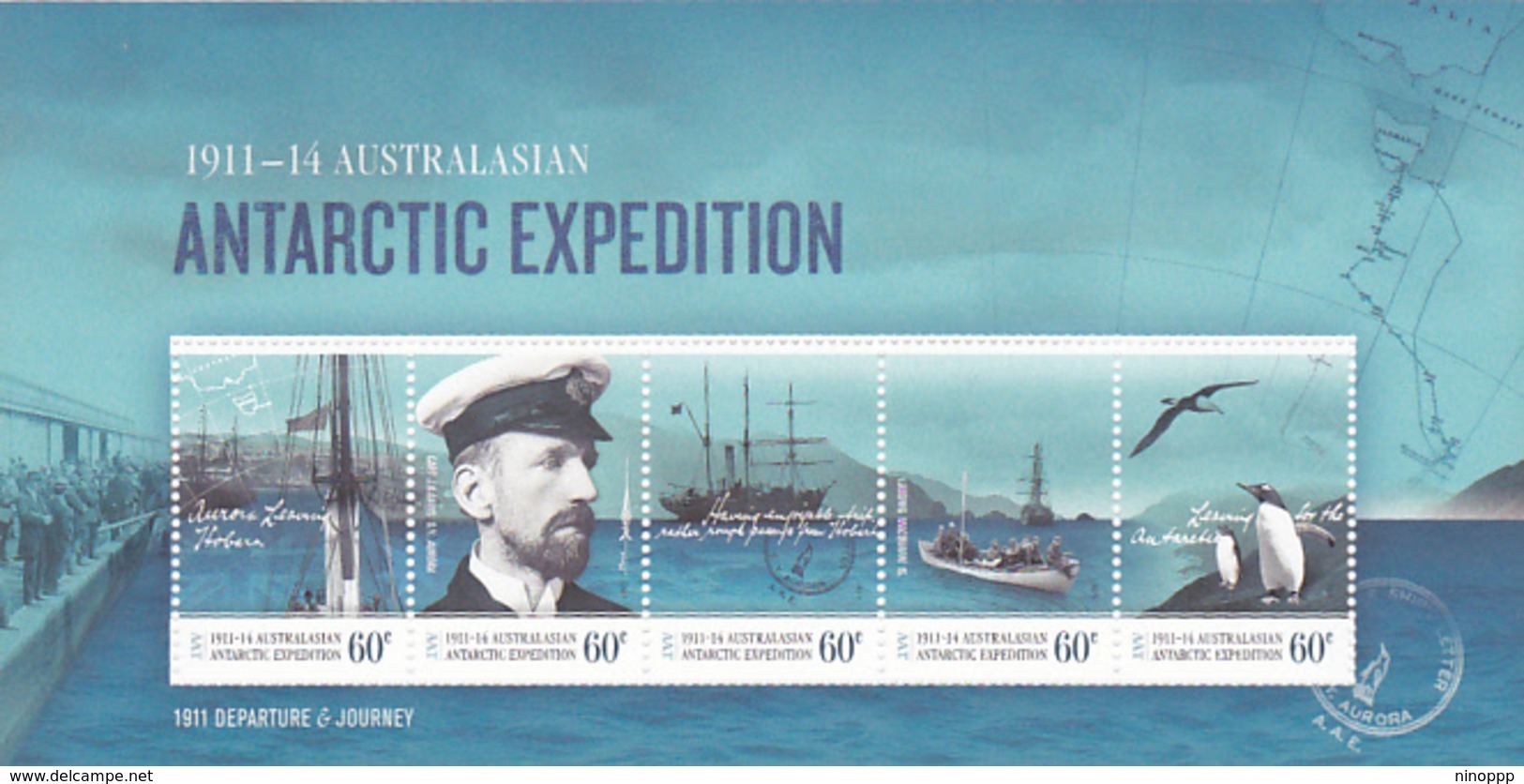 Australian Antarctic Territory  ASC 194MS 2011 Antarctic Expedition Departure And Journey MNH - Unused Stamps