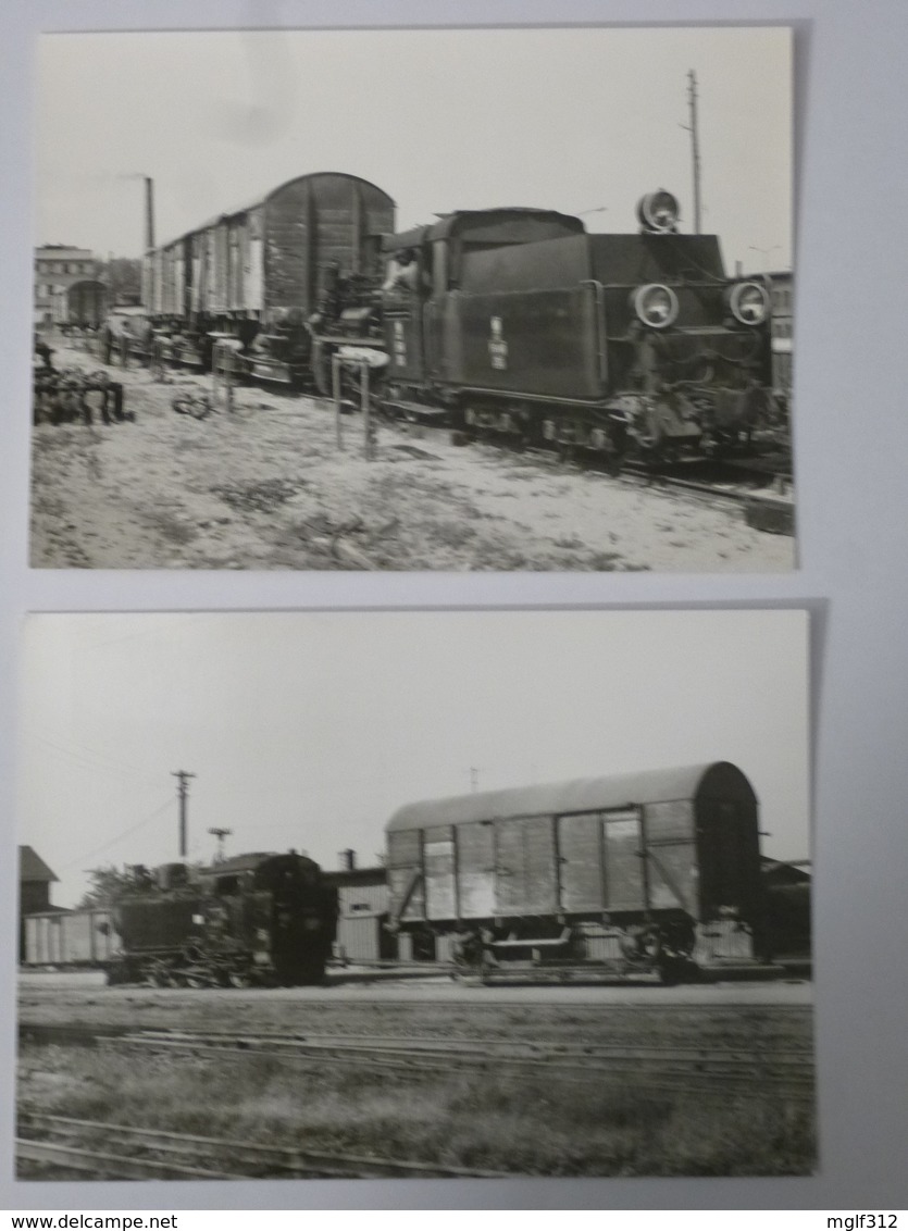 POLOGNE Et ALLEMAGNE : BVA - Loco Vapeur Voie étroite Trucks De Transport Wagon à Voie Normale - Détails 2 Scans - Eisenbahnen