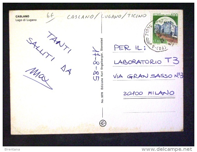 SVIZZERA -CASLANO LUGANO TICINO -F.G. LOTTO N°634 - Caslano