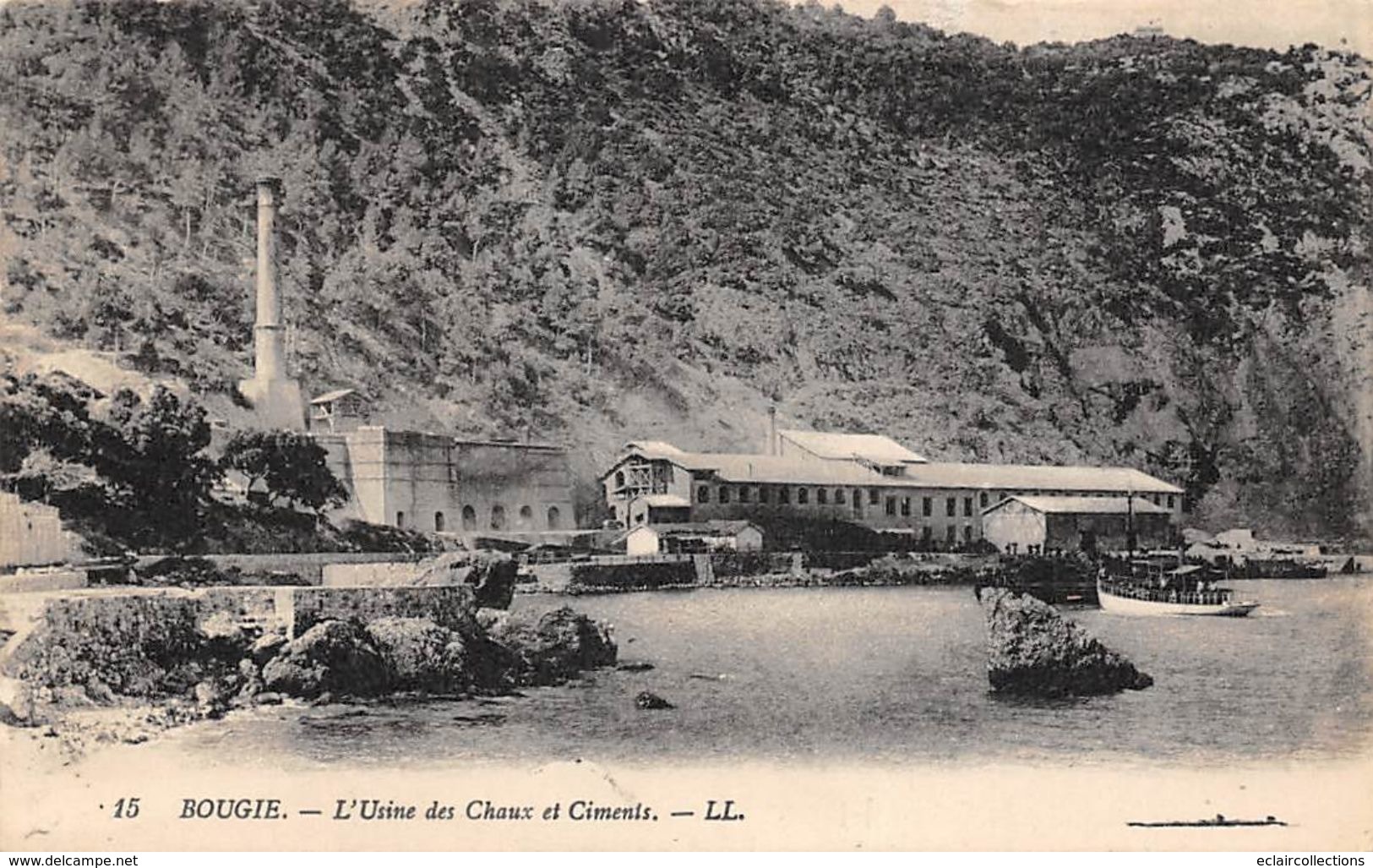 Métier  Carrières  Diverses    Bougie  Algérie     L'usine Des  Chaux Et Ciments        (voir Scan) - Mineral