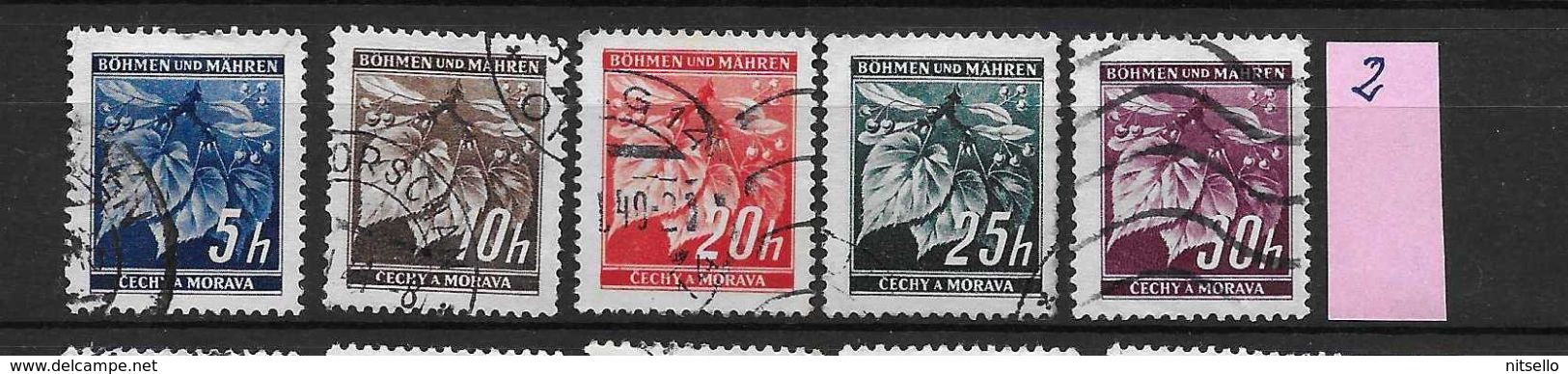 LOTE 2148  /// BOHEMIA & MORAVIA    YVERT Nº: 20/24 - Used Stamps