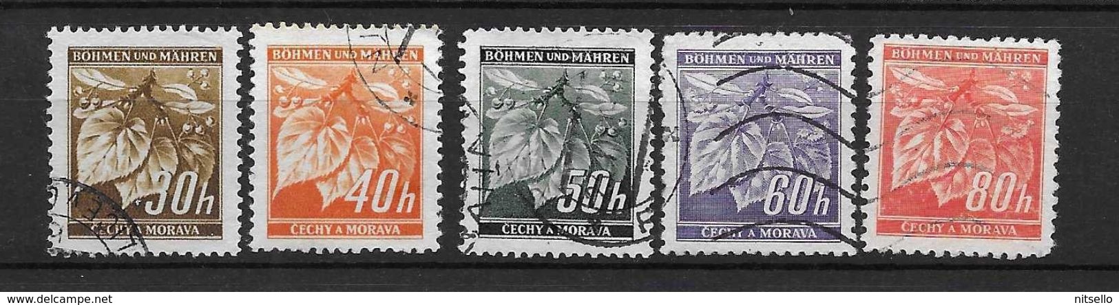 LOTE 2148  /// BOHEMIA & MORAVIA    YVERT Nº: 41/45 - Usados