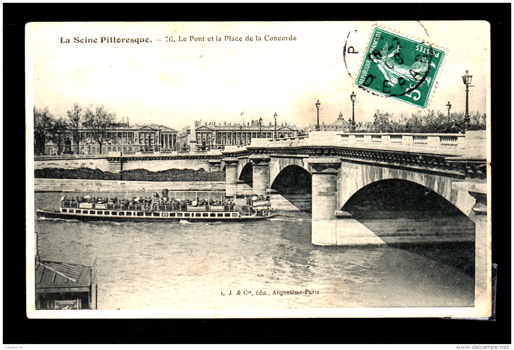 Le Pont Et La Place De La Concorde écrite 1909 Lot 803 - Bridges