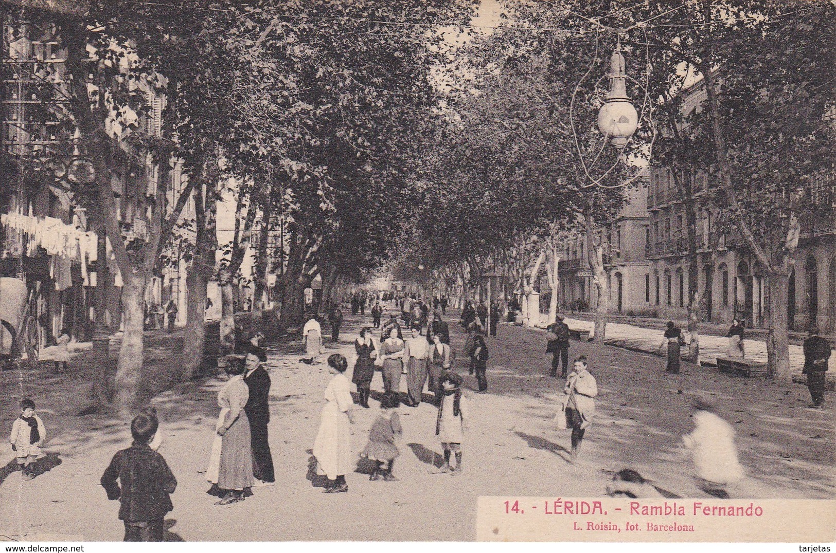 14 POSTAL DE LERIDA DE LA RAMBLA FERNANDO (L. ROISIN) (LLEIDA) - Lérida