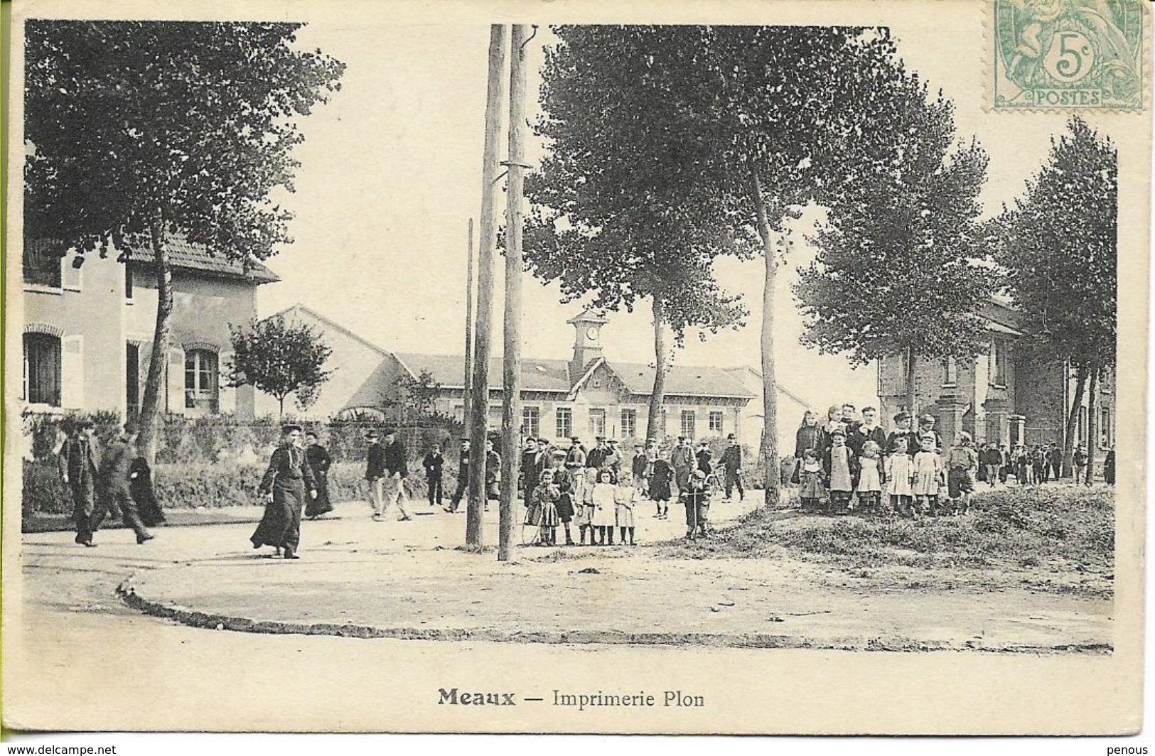 MEAUX  Imprimerie Plon  (sortie Des Ouvriers Et Ouvrières, Enfants...) - Meaux