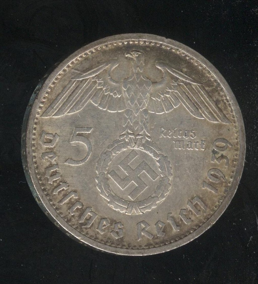 5 Mark Allemagne / Germany 1939 D - TTB+ - 5 Reichsmark