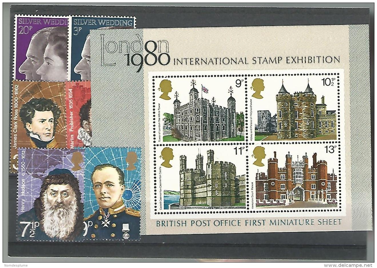 55012 ) Collection Great Britain Souvenir Sheet Block 1980 Stamp Exhibition - Collections